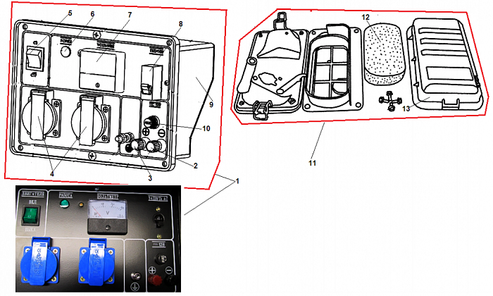12 ВОЗДУШНЫЙ ФИЛЬТР ГЕНЕРАТОР CHAMPION GG3000