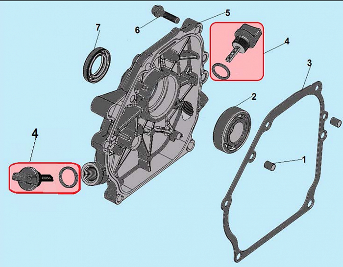 4 КРЫШКА МОТОПОМПА CHAMPION GTP80